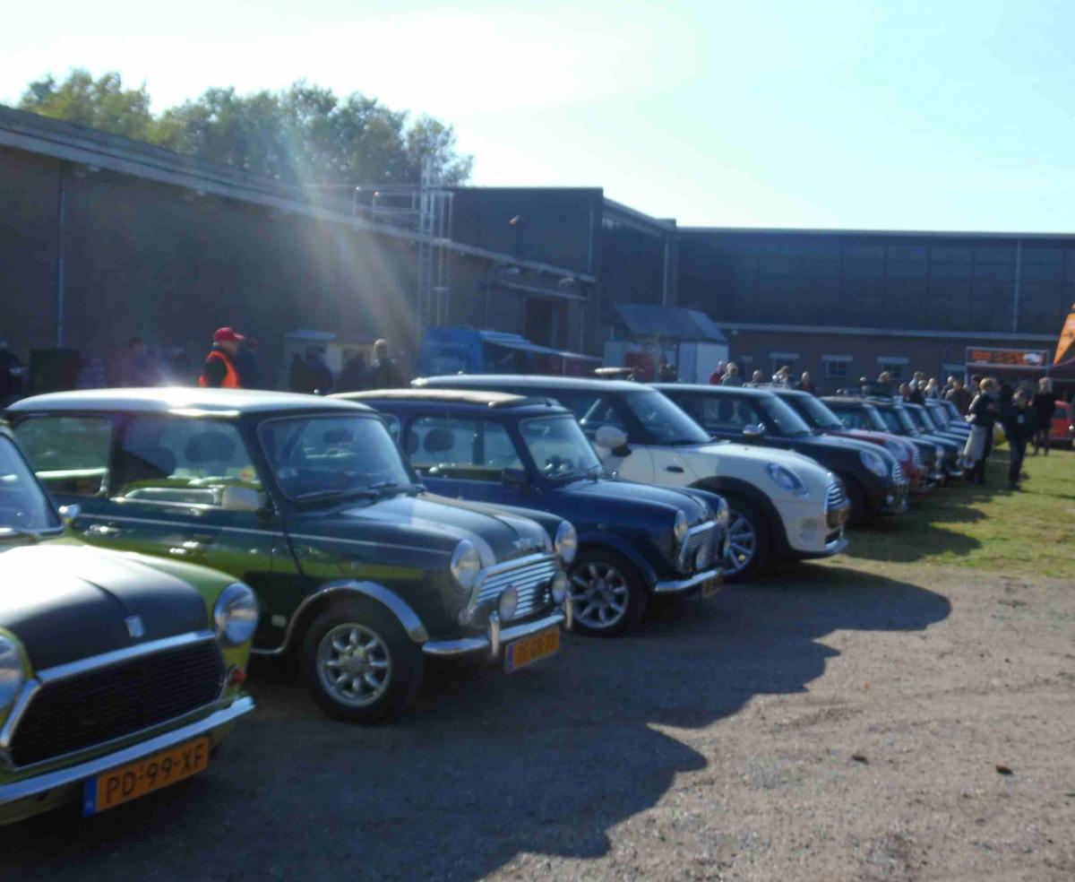 clubdag oktober 2015, Mini's op een rij in de zon