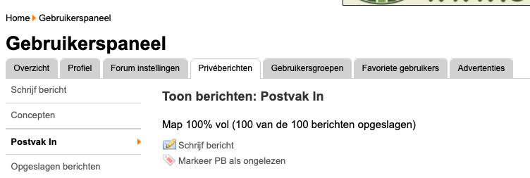 voorbeeld postvak in 