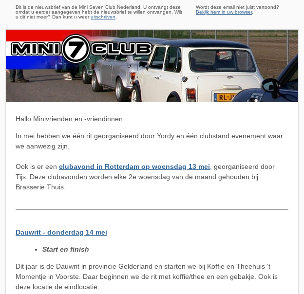 Voorbeeld Sevenmail